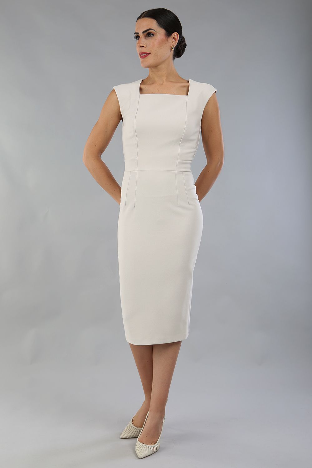 Seed Cadiz Dress in Sandy Cream – Diva Catwalk, image 1