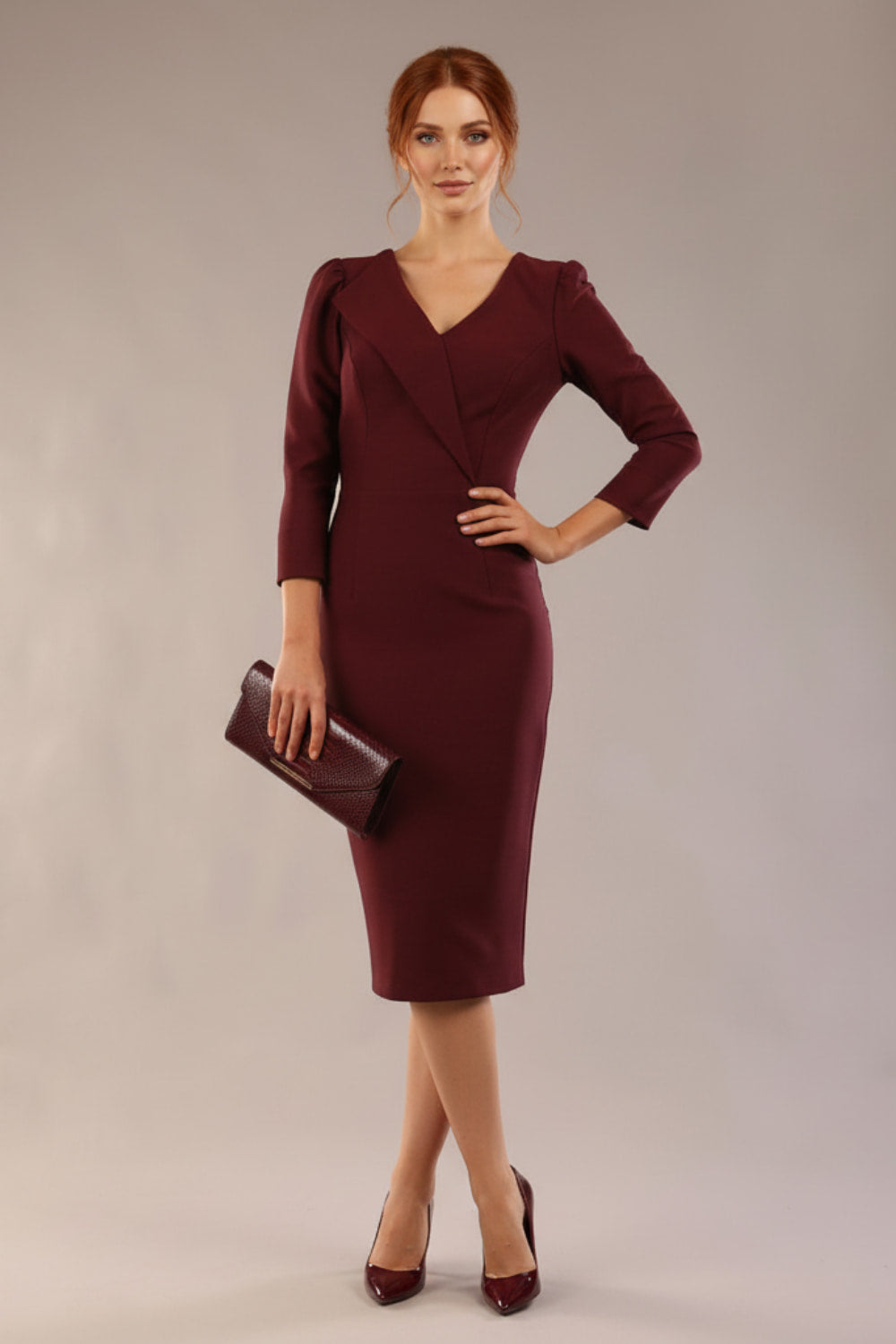 Seed Cyrus Asymmetric Lapel Dress in Port Royale – Diva Catwalk, image 1