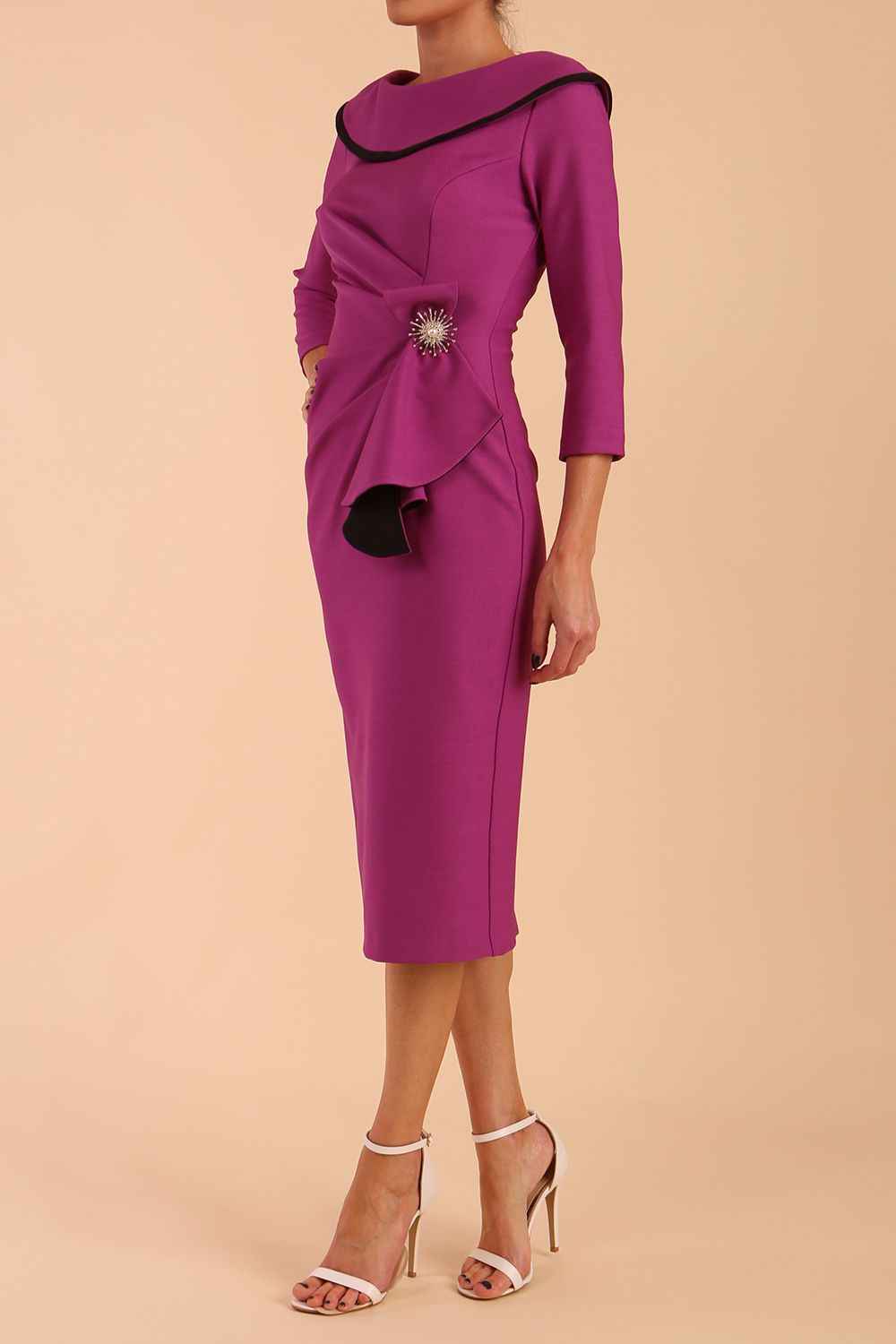 Seed Elsye 3/4 Sleeve Midi Length Pencil Dress 