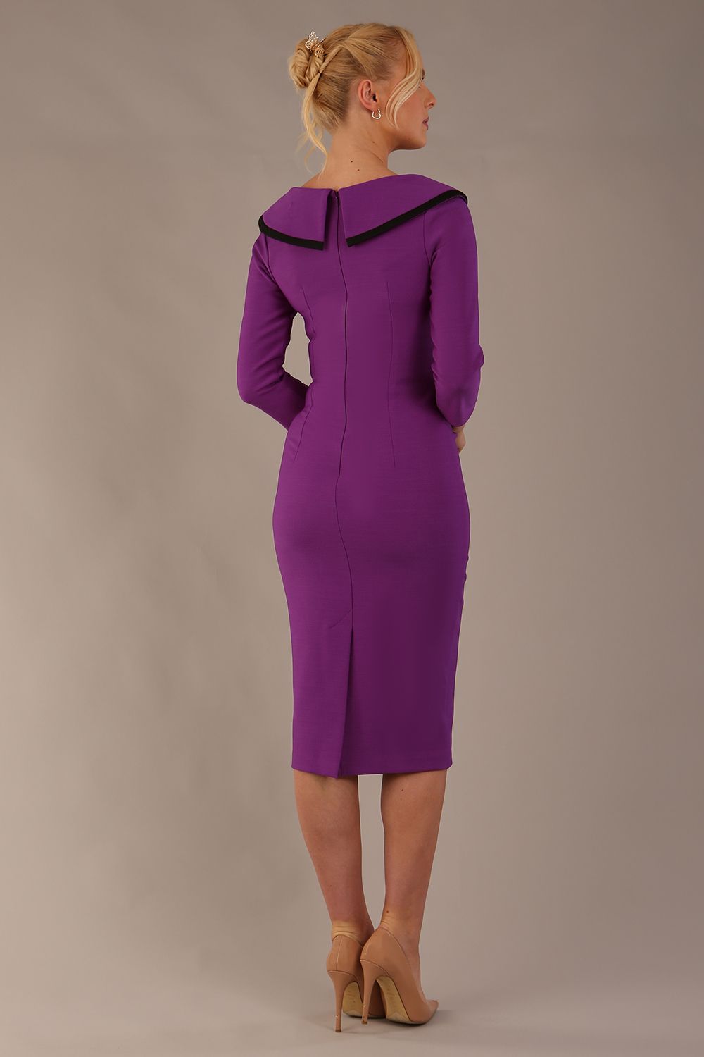Seed Elsye 3/4 Sleeve Midi Length Pencil Dress – Diva Catwalk, image 3