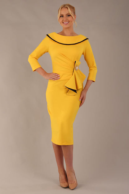 Seed Elsye 3/4 Sleeve Midi Length Pencil Dress 
