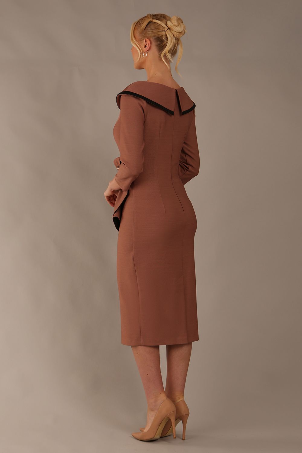 Seed Elsye 3/4 Sleeve Midi Length Pencil Dress – Diva Catwalk, image 7