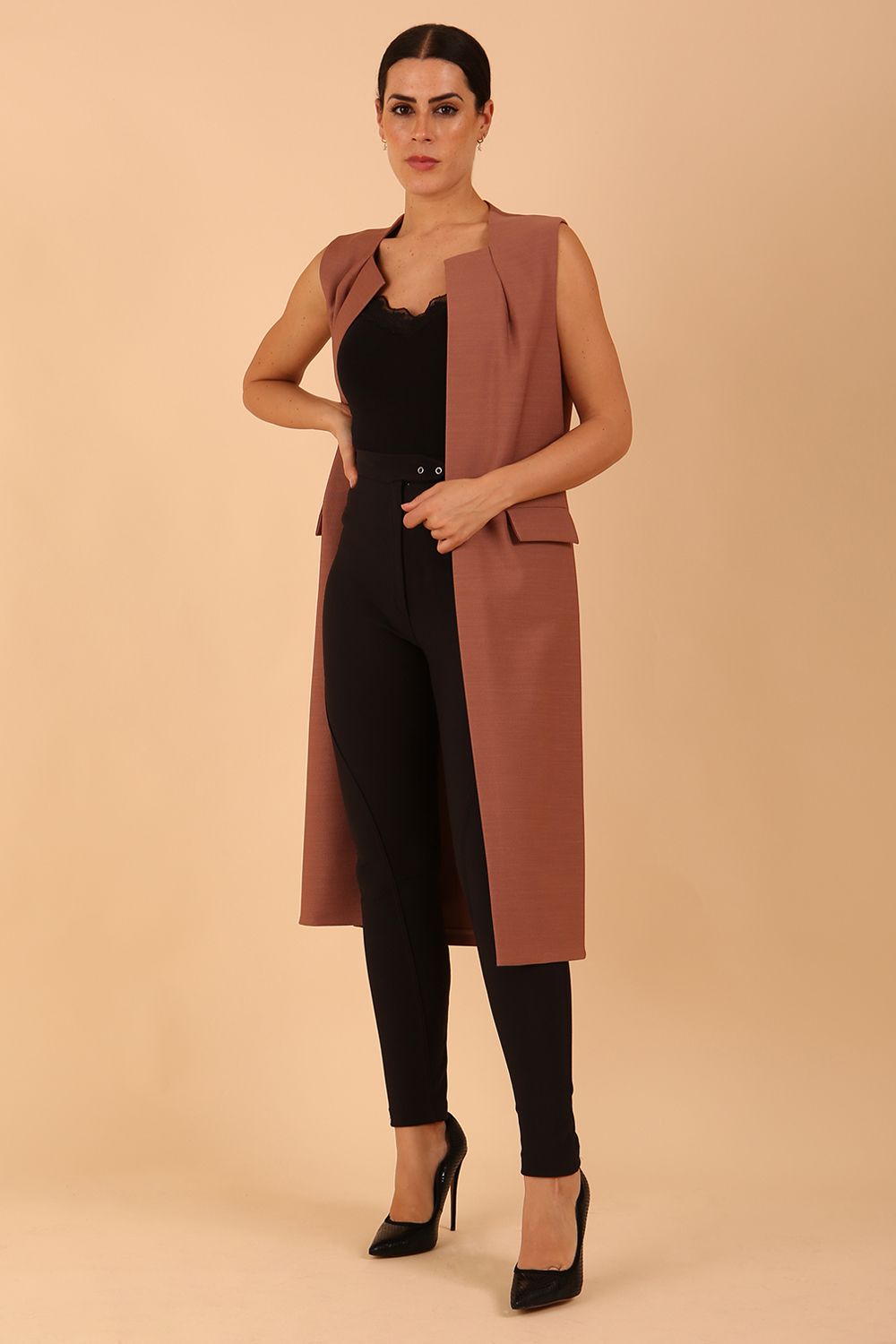 Seed Harvard Sleeveless Coat – Diva Catwalk, image 4