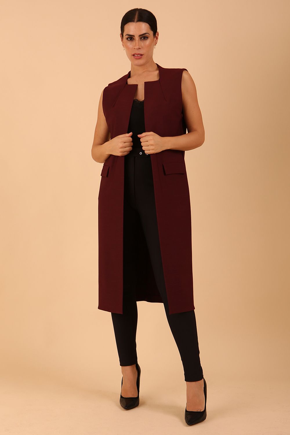 Seed Harvard Sleeveless Coat in Port Royale – Diva Catwalk, image 6