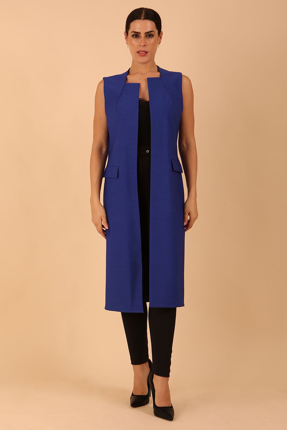 Seed Harvard Sleeveless Coat in Monaco Blue – Diva Catwalk, image 15