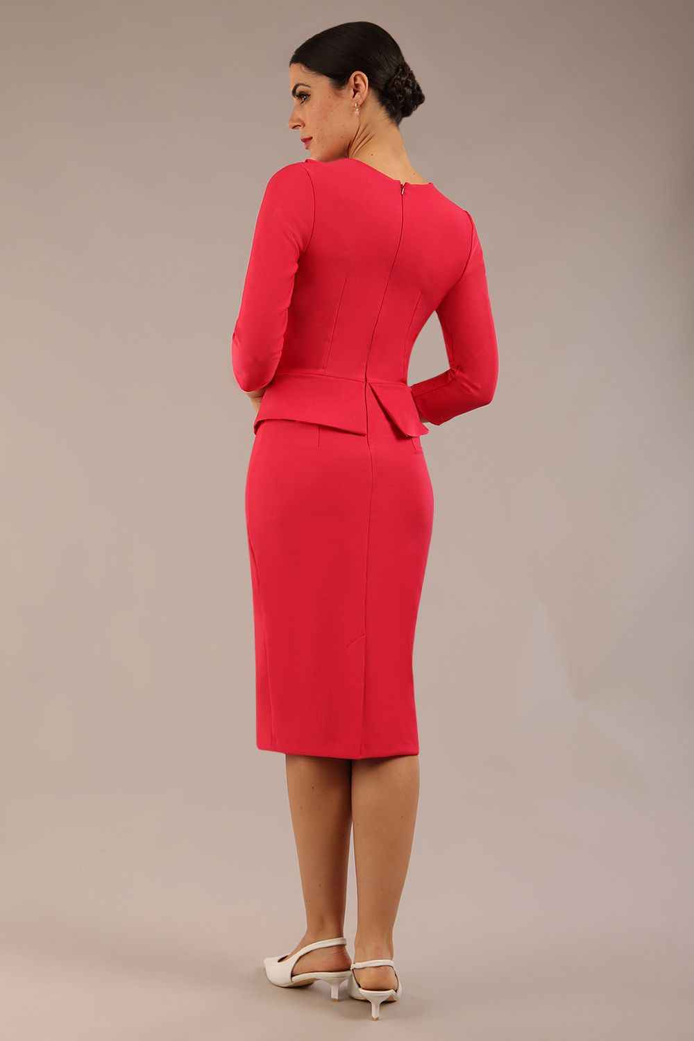 Seed Imperia Sleeved Peplum Dress
