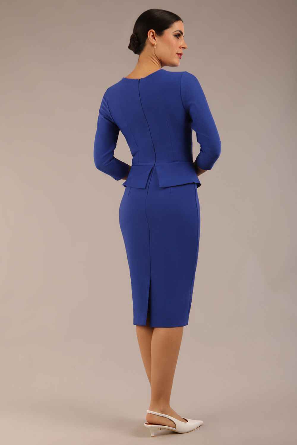 Seed Imperia Sleeved Peplum Dress