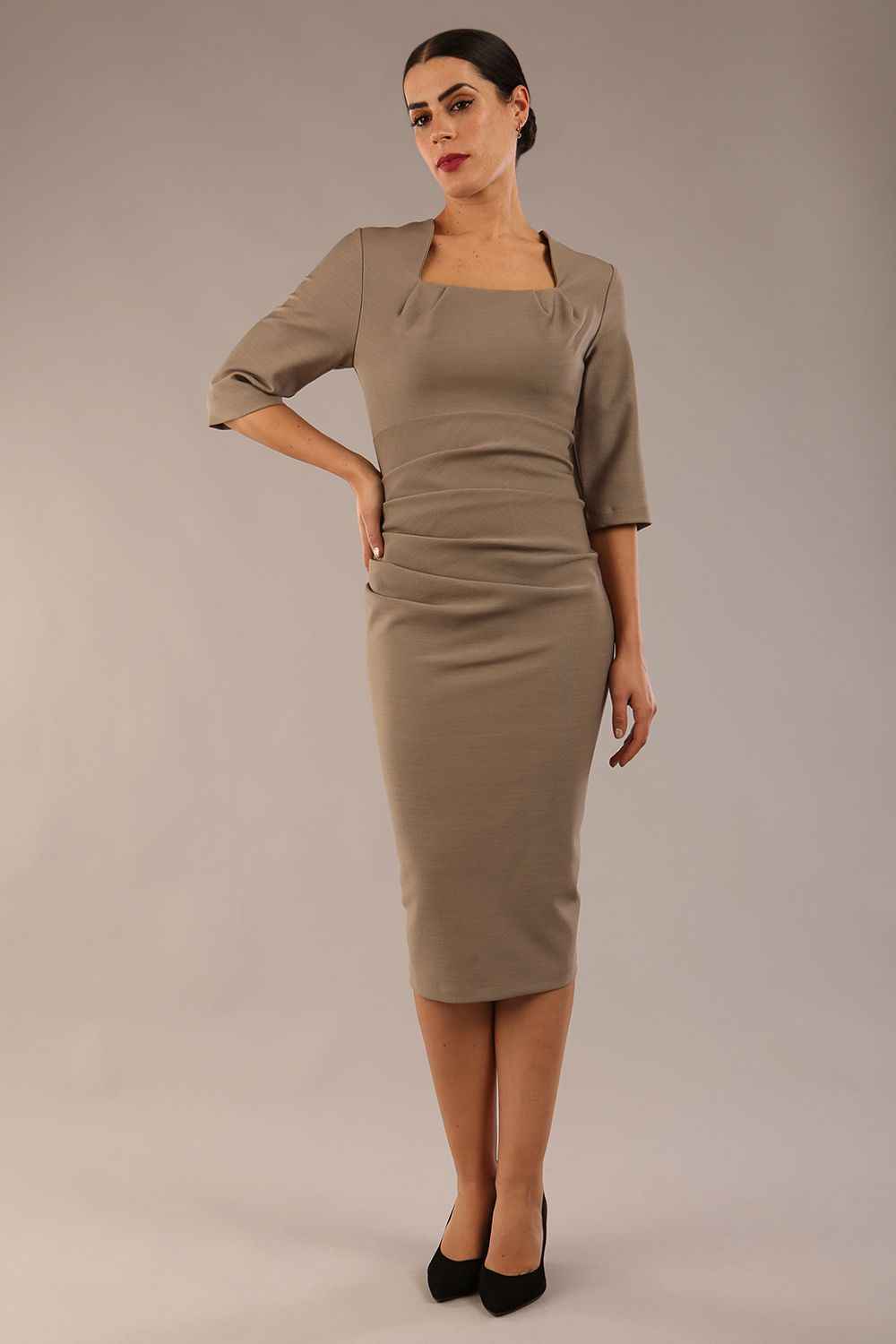 Seed Lexie Pleated Pencil Dress