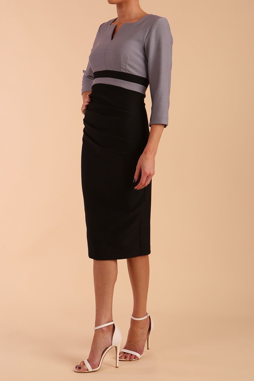 Seed Limelight Contrast Three Quarter Sleeve Dress – Diva Catwalk, image 10