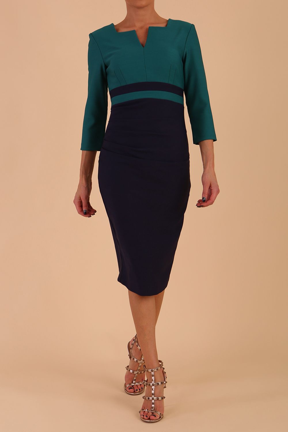 Seed Limelight Contrast Three Quarter Sleeve Dress – Diva Catwalk, image 6