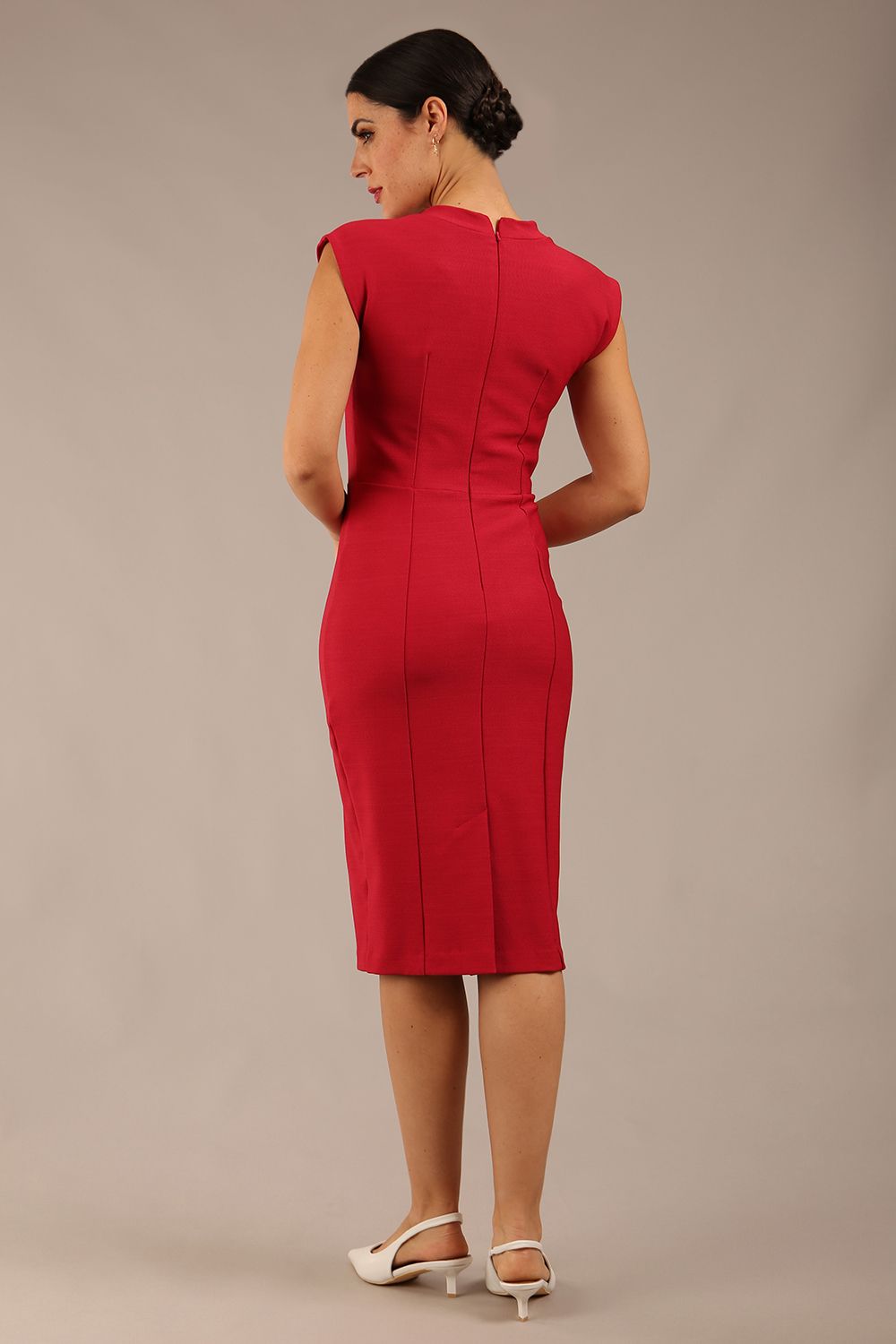 Seed Lucca Tie Detail Cap Sleeved Pencil Dress – Diva Catwalk, image 10