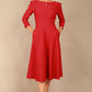 Seed Mila Structured Shoulder A-Line Dress 