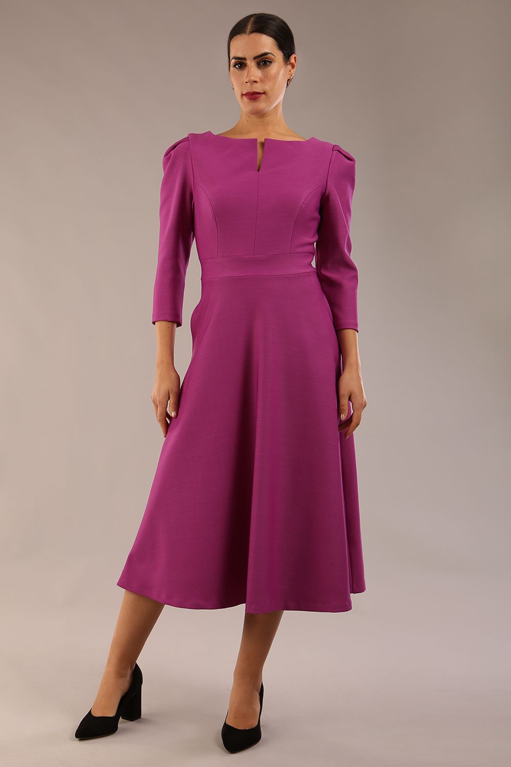 Seed Mila Structured Shoulder A-Line Dress 