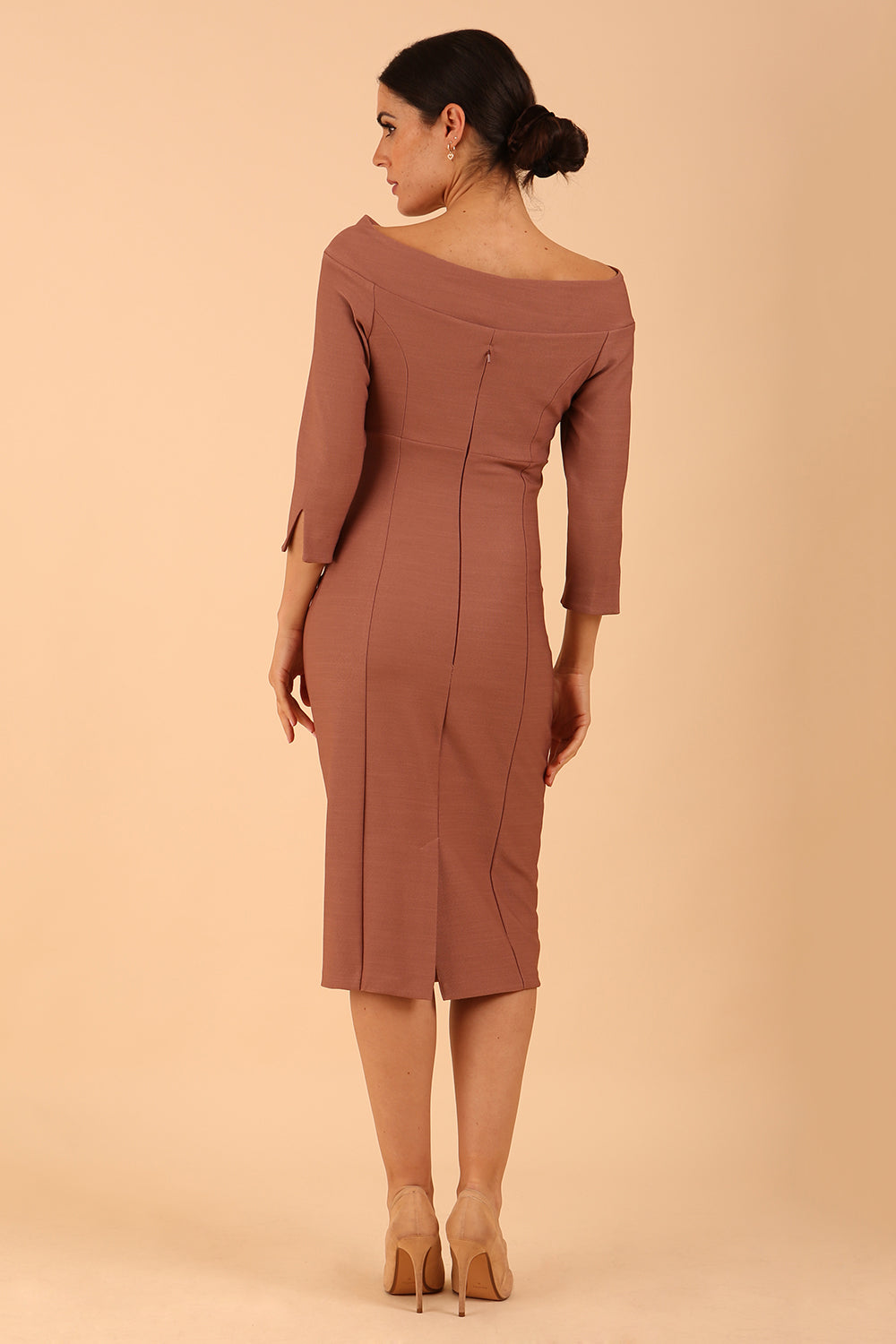 Seed Miranda Bardot Neckline Pencil Dress – Diva Catwalk, image 2