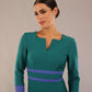 Seed Paeonia Contrast Pencil Dress 