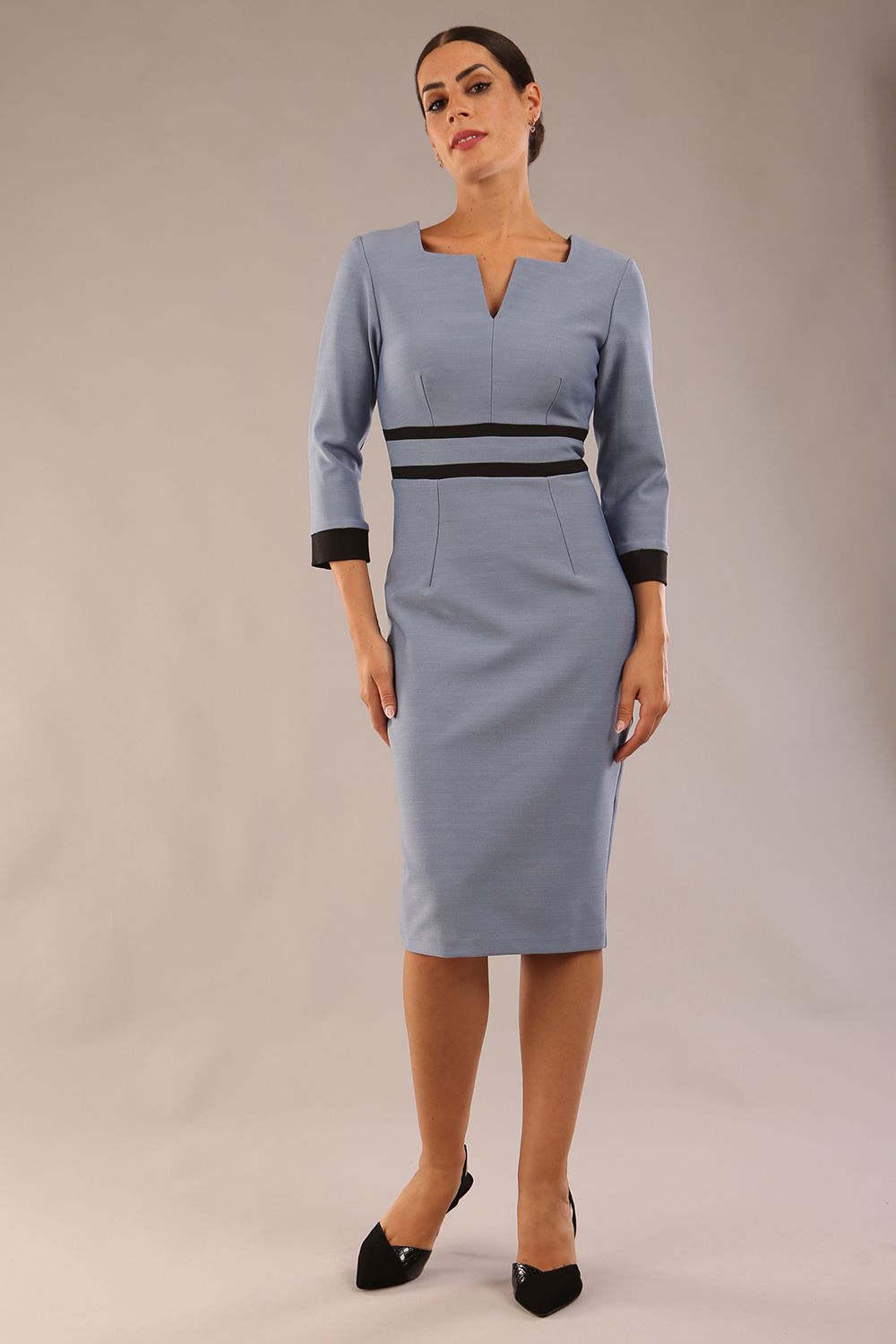Seed Paeonia Contrast Pencil Dress 
