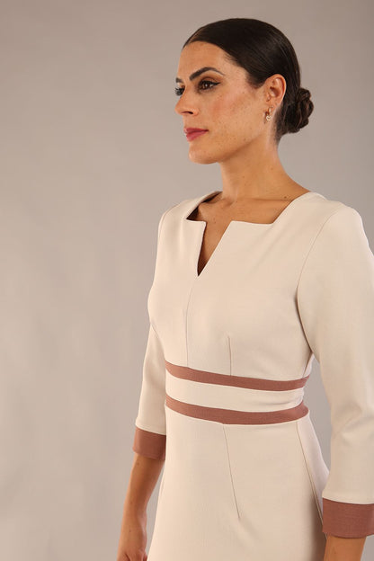 Seed Paeonia Contrast Pencil Dress 