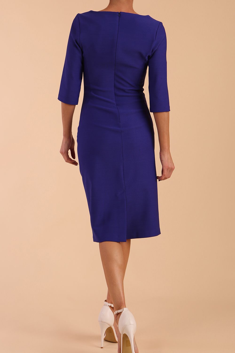Seed Royale Rounded Neckline Pencil Dress – Diva Catwalk, image 7