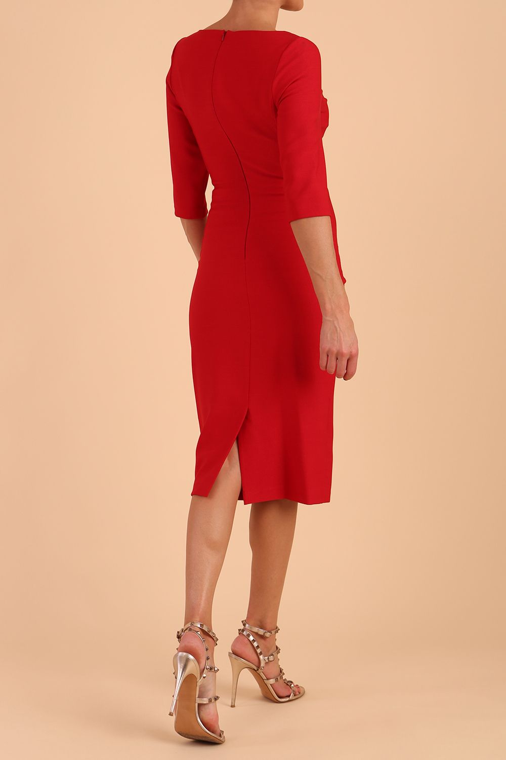 Seed Royale Rounded Neckline Pencil Dress – Diva Catwalk, image 11