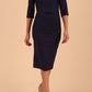 Seed Royale Rounded Neckline Pencil Dress 