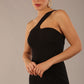 Sofia Diagonal Halter Neck Pencil Dress 