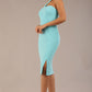 Sofia Diagonal Halter Neck Pencil Dress 