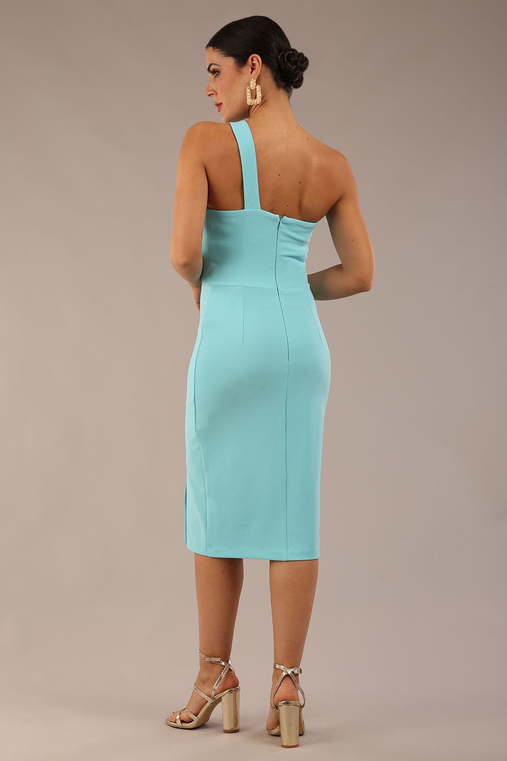 Sofia Diagonal Halter Neck Pencil Dress – Diva Catwalk, image 9