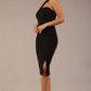 Sofia Diagonal Halter Neck Pencil Dress 