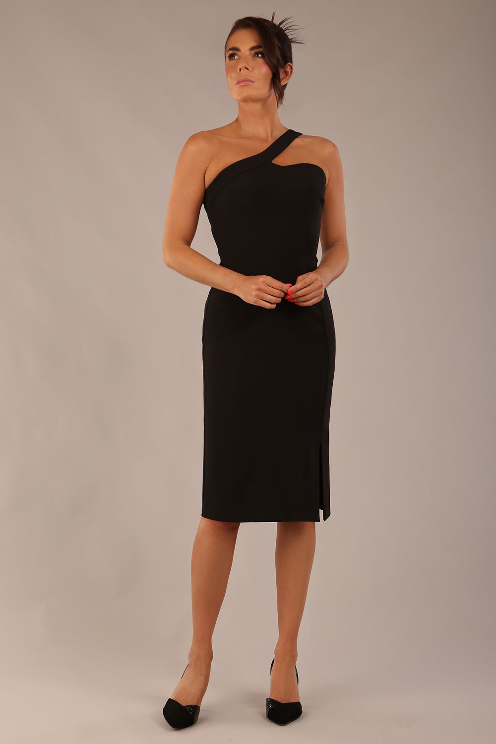 Sofia Diagonal Halter Neck Pencil Dress – Diva Catwalk, image 12
