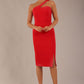 Sofia Diagonal Halter Neck Pencil Dress 