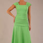 Sonning Cap Sleeve Square Neckline A-Line Dress 