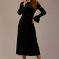 Sophisticat Fluted Sleeve Velvet Dress 