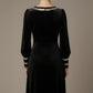 Spinetti Long-Sleeved Jewelled Velvet Midi Dress 