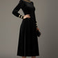 Spinetti Long-Sleeved Jewelled Velvet Midi Dress 