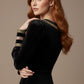 Spinetti Long-Sleeved Jewelled Velvet Midi Dress 