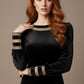Spinetti Long-Sleeved Jewelled Velvet Midi Dress 