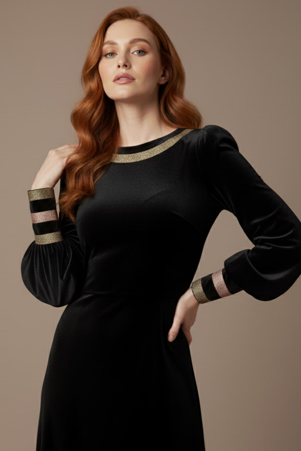 Spinetti Long-Sleeved Jewelled Velvet Midi Dress – Diva Catwalk, image 17