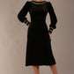 Spinetti Long-Sleeved Jewelled Velvet Midi Dress 