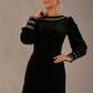 Spinetti Long-Sleeved Jewelled Velvet Midi Dress 