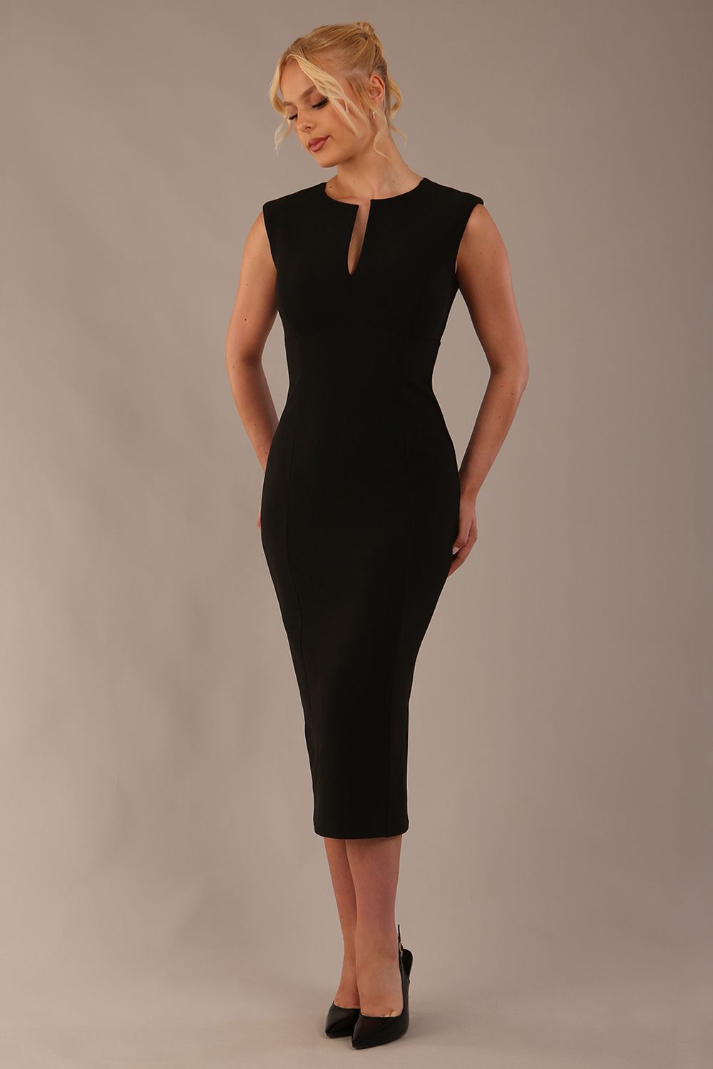 Spirit Sleeveless Midi Pencil Dress 