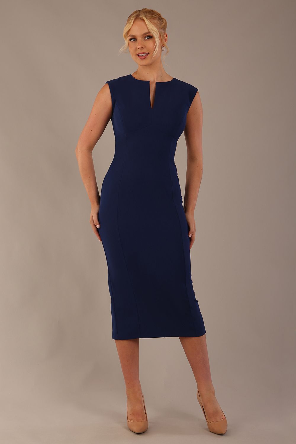 Spirit Sleeveless Midi Pencil Dress 