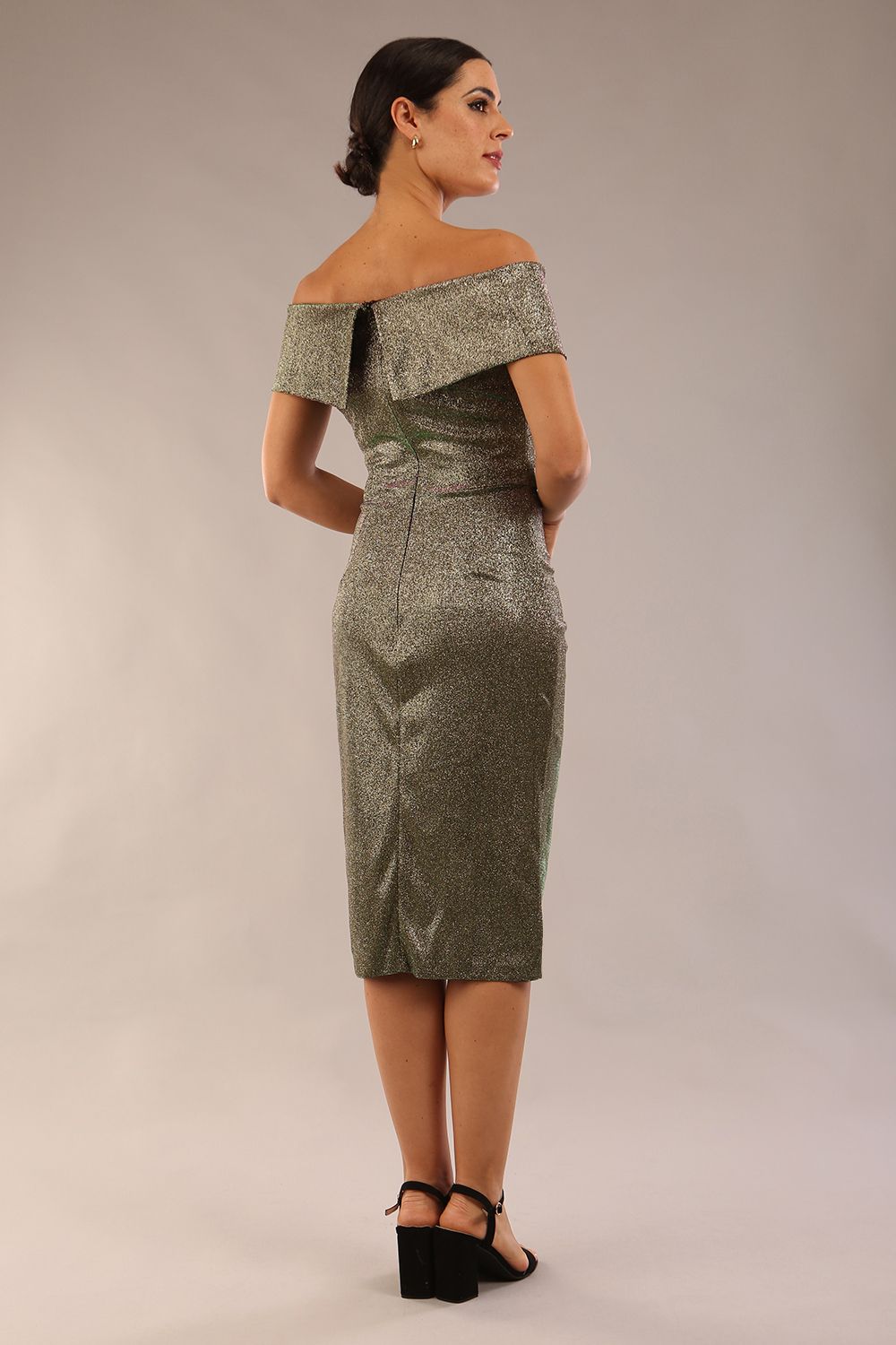 Starlight Off Shoulder Glitter Dress – Diva Catwalk, image 2
