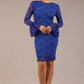 Tatiana fluted sleeved lace dress 