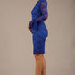 Tatiana fluted sleeved lace dress 