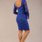 Tatiana fluted sleeved lace dress 