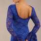 Tatiana fluted sleeved lace dress 