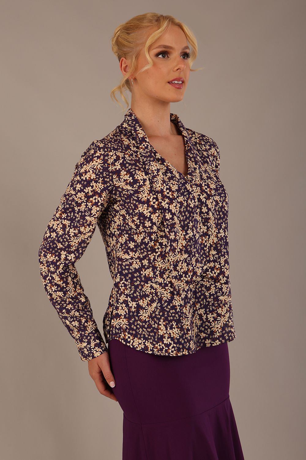 Truro Draped V-Neck Top – Diva Catwalk, image 3