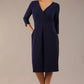 Wimpole Low V-Neck Sleeved Dress 