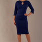 Yasmeen Keyhole Pleated Pencil Dress 