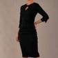 Yasmeen Keyhole Pleated Pencil Dress 